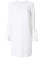 Victoria Victoria Beckham Tie Sleeve Shift Dress - White