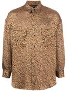 Garçons Infidèles Leopard Print Long Sleeve Shirt - Brown