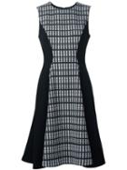 Lela Rose Sleeveless Flared Dress, Women's, Size: 6, Black, Polyamide/polyester/spandex/elastane/virgin Wool