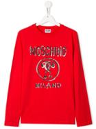 Moschino Kids Teen Scribble Print Sweater - Red