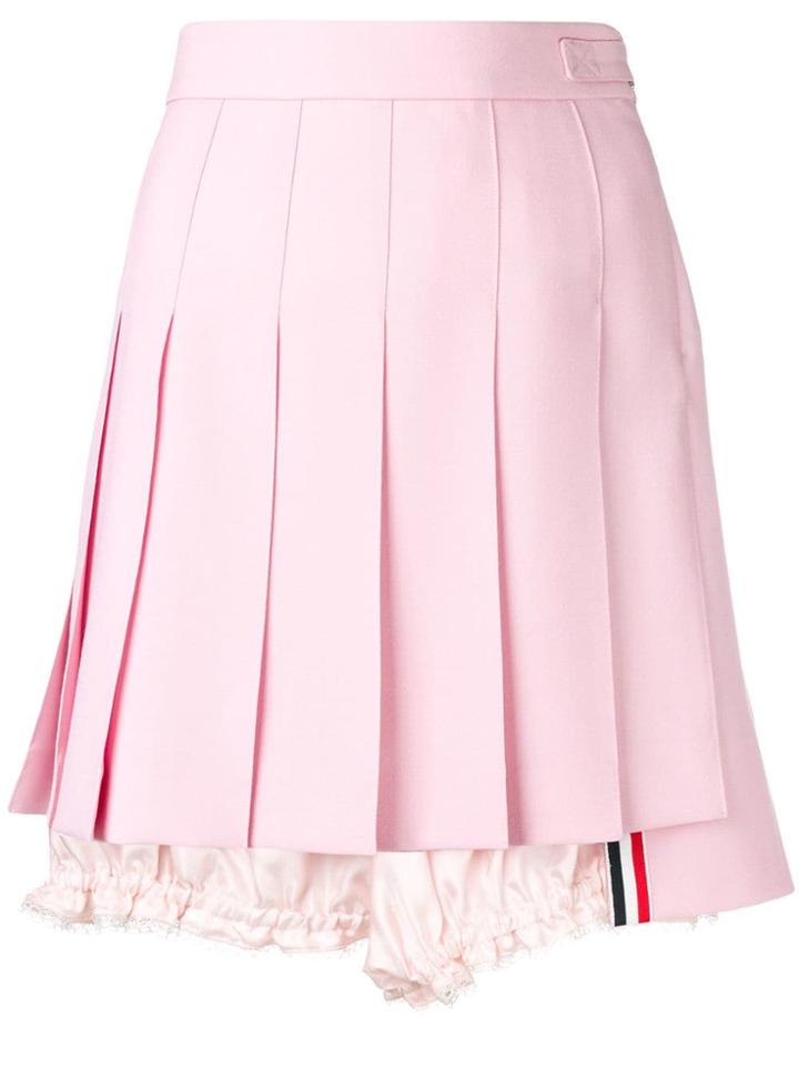 Thom Browne Lace Trim Bloomer Miniskirt - Pink
