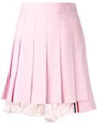 Thom Browne Lace Trim Bloomer Miniskirt - Pink
