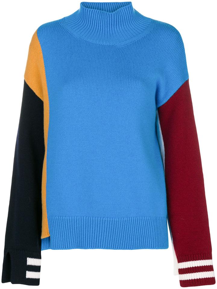 Mrz Colour Block Jumper - Blue