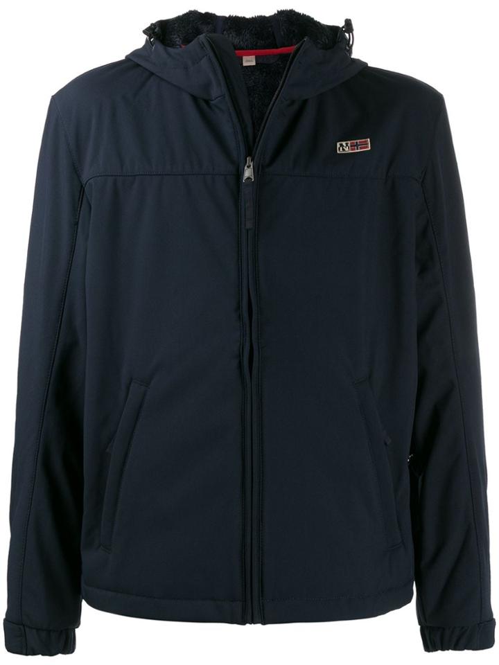 Napapijri Contrast Logo Bomber Jacket - Blue
