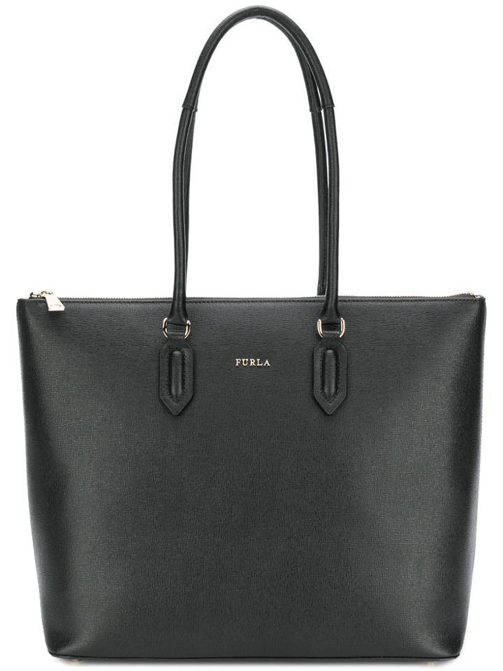 Furla Front Logo Tote Bag - Black