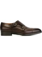 Santoni Monk Shoes, Men's, Size: 9.5, Brown, Leather/rubber