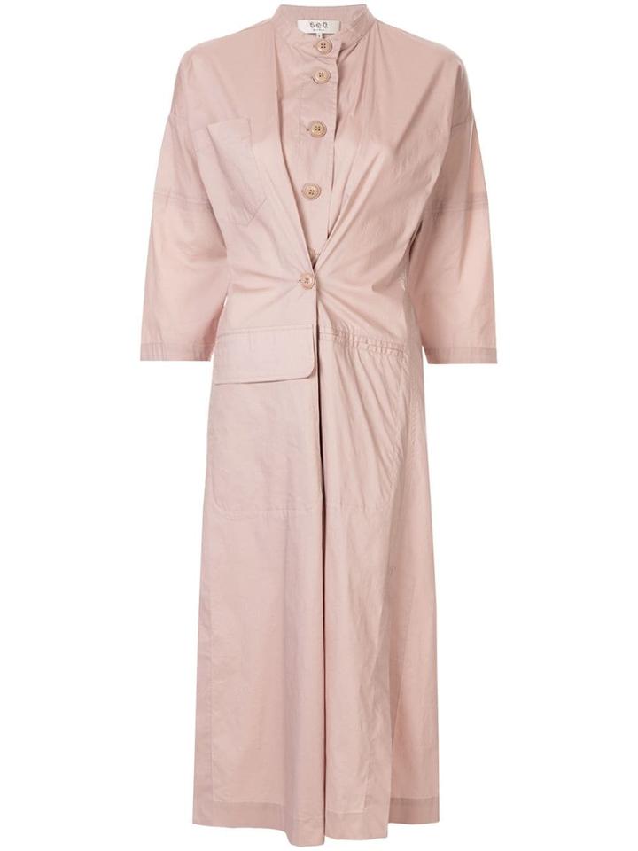 Sea Fusion Coat Dress - Pink