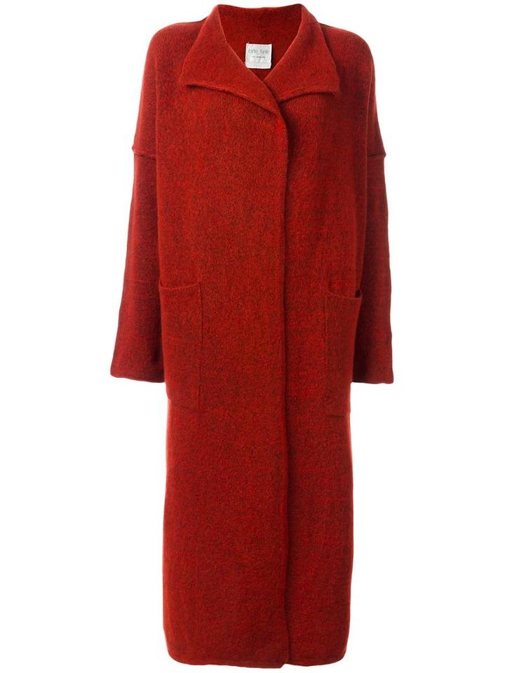 Forte Forte - Single Breasted Cardi-coat - Women - Polyamide/wool - 0, Women's, Red, Polyamide/wool