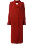 Forte Forte - Single Breasted Cardi-coat - Women - Polyamide/wool - 0, Women's, Red, Polyamide/wool