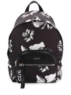 Neil Barrett Floral Print Backpack - Black