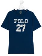 Ralph Lauren Kids - Polo 27 Print T-shirt - Kids - Cotton - 14 Yrs, Blue