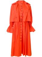 Eudon Choi Gathered Dress Suit - Orange