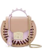 Salar Rivet Detail Shoulder Bag - Nude & Neutrals