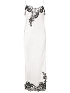 Oscar De La Renta Lace Trim Slip Dress - Neutrals