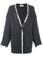 Christopher Kane Sequin Trim Cardigan - Grey