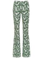 Track & Field Printed Flared Trousers - Green