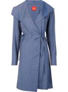Vivienne Westwood Red Label Longsleeved Wrap Dress, Women's, Size: 42, Blue, Spandex/elastane/virgin Wool