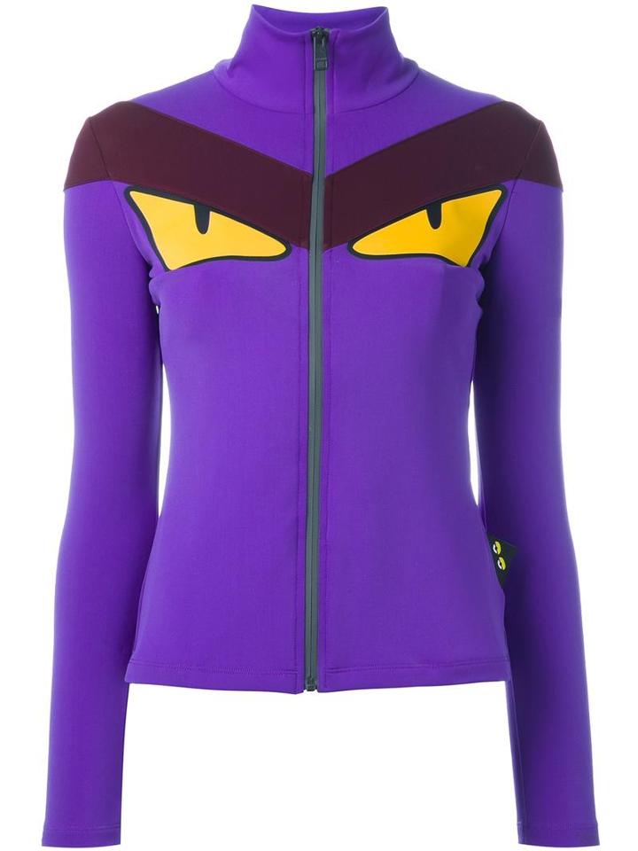 Fendi - Bag Bugs Zip Sweashirt - Women - Polyamide/spandex/elastane - 38, Pink/purple, Polyamide/spandex/elastane