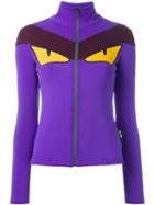 Fendi - Bag Bugs Zip Sweashirt - Women - Polyamide/spandex/elastane - 38, Pink/purple, Polyamide/spandex/elastane