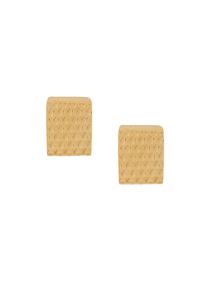 Wouters & Hendrix A Wild Original! Textured Hoop Earrings - Metallic