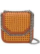Stella Mccartney - 'falabella Box' Wicker Mini Bag - Women - Artificial Leather/metal (other) - One Size, Women's, Brown, Artificial Leather/metal (other)