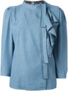 Marc Jacobs Ruffled Chambray Blouse