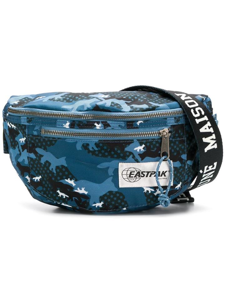 Maison Kitsuné Large Printed Belt Bag - Blue