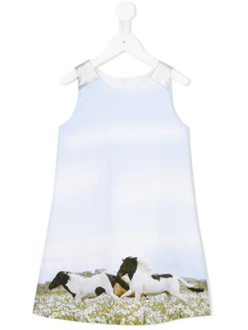 Anne Kurris Paper Horses Dress, Girl's, Size: 8 Yrs, Blue