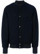 Lemaire Button Up Bomber Jacket - Blue