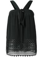 No21 V-neck Shift Blouse - Black