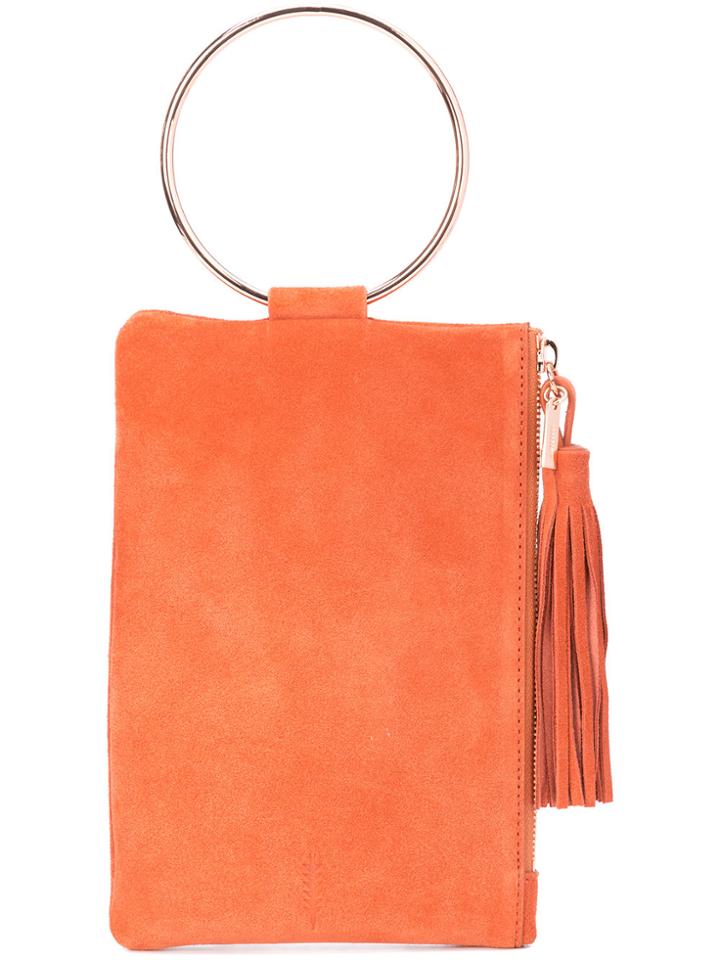 Thacker Nyc Hoop Handle Hanging Clutch - Red
