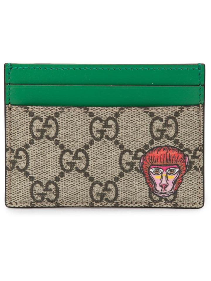 Gucci Bestiary Card Holder - Neutrals