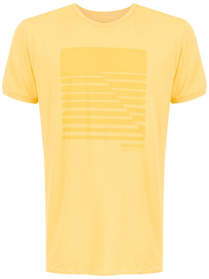 Track & Field Square Print T-shirt - Yellow & Orange