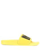 Msgm Logo Embossed Slides - Yellow