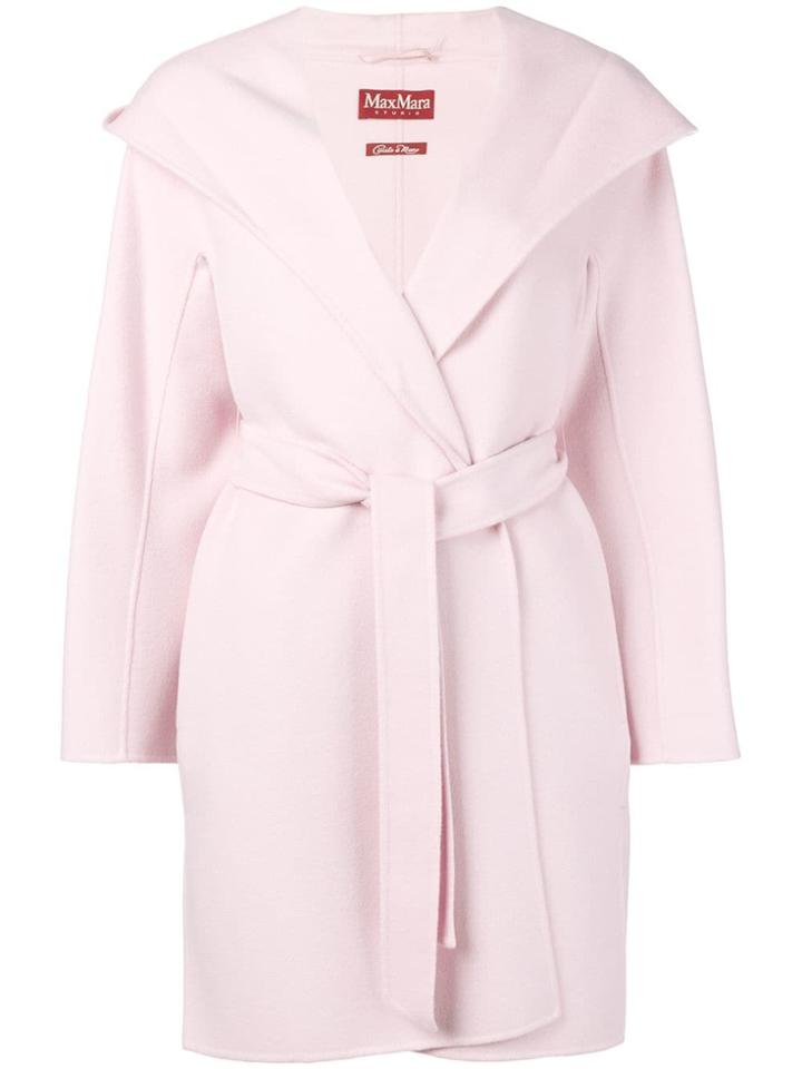 Max Mara Studio Euforia Robe Coat - Pink