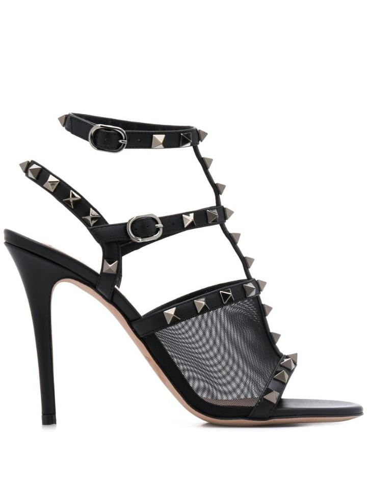 Valentino Valentino Garavani Rockstud Mesh Sandals - Black