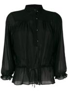 Amir Slama Panels Beaded Blouse - Black