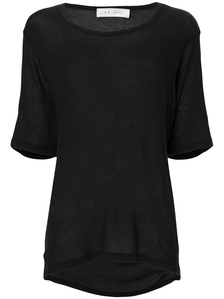 Iro Round Neck Oversized T-shirt - Black