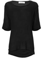 Iro Round Neck Oversized T-shirt - Black