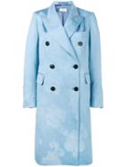 Dries Van Noten Renier Double Breasted Coat, Women's, Size: 36, Blue, Cotton/linen/flax