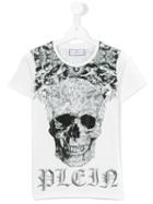 Philipp Plein Kids - Printed T-shirt - Kids - Cotton - 12 Yrs, White
