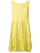 P.a.r.o.s.h. Lace Flared Dress, Women's, Size: Xs, Yellow/orange, Viscose/cotton/polyamide/polyester