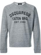 Dsquared2 Logo Print Sweatshirt, Men's, Size: Xxl, Grey, Cotton