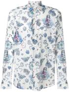 Etro Snake Butterfly Print Shirt - White