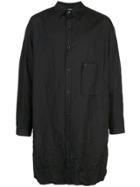 Yohji Yamamoto Oversized Creased Shirt - Black