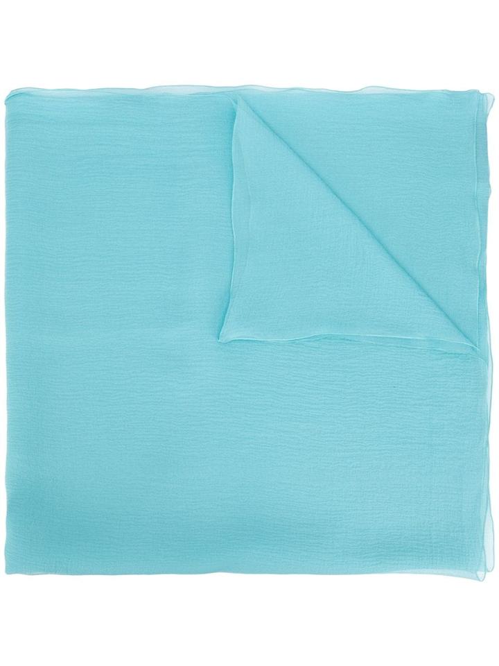 Alberta Ferretti Crinkled Scarf - Blue