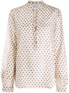 Forte Forte Dotted Band Collar Shirt - Neutrals
