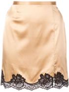 Fleur Du Mal James Lace Detail Mini Skirt - Gold
