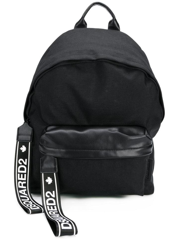Dsquared2 Branded Zip Tab Backpack - Black