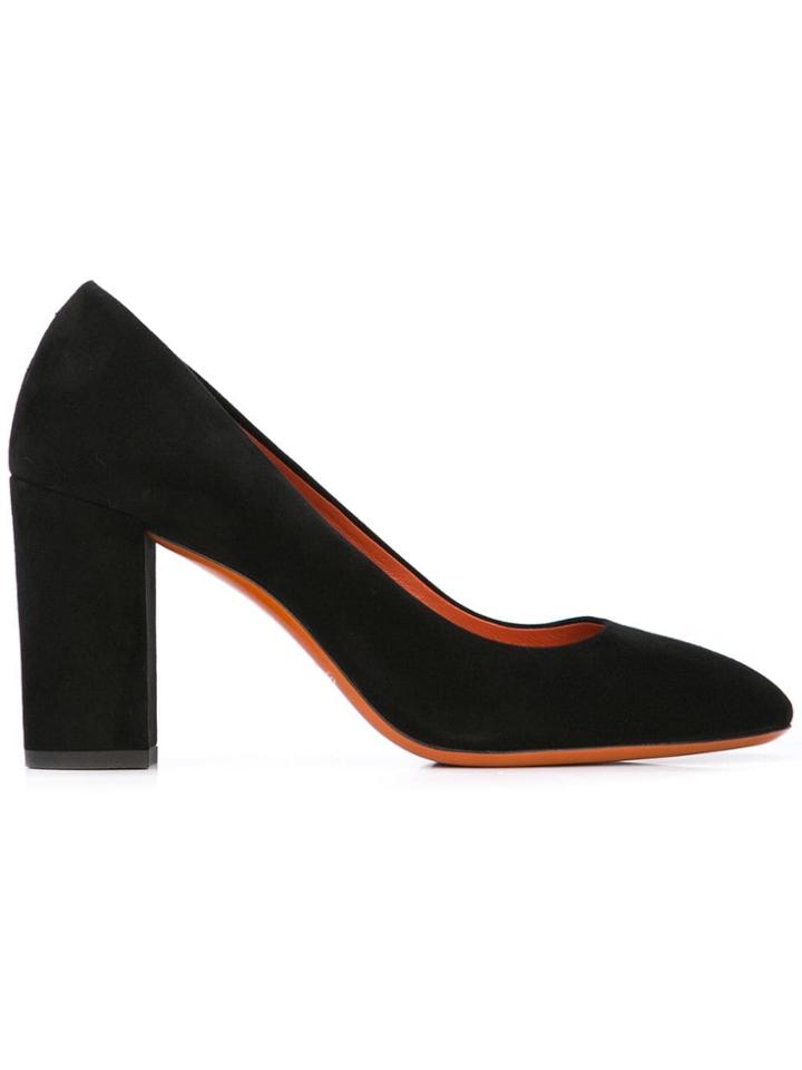 Santoni Round Toe Pumps - Black